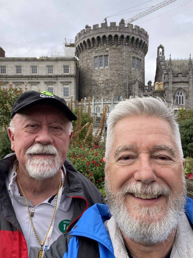 Dwaine and Don at Dublin Castle enjoying their retirement